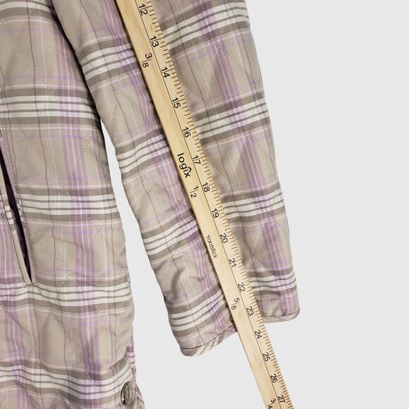 Coach Est. 1941 Purple Quilted Snap-Front Jacket With Collar & Pockets Womens M - Picture 7 of 10